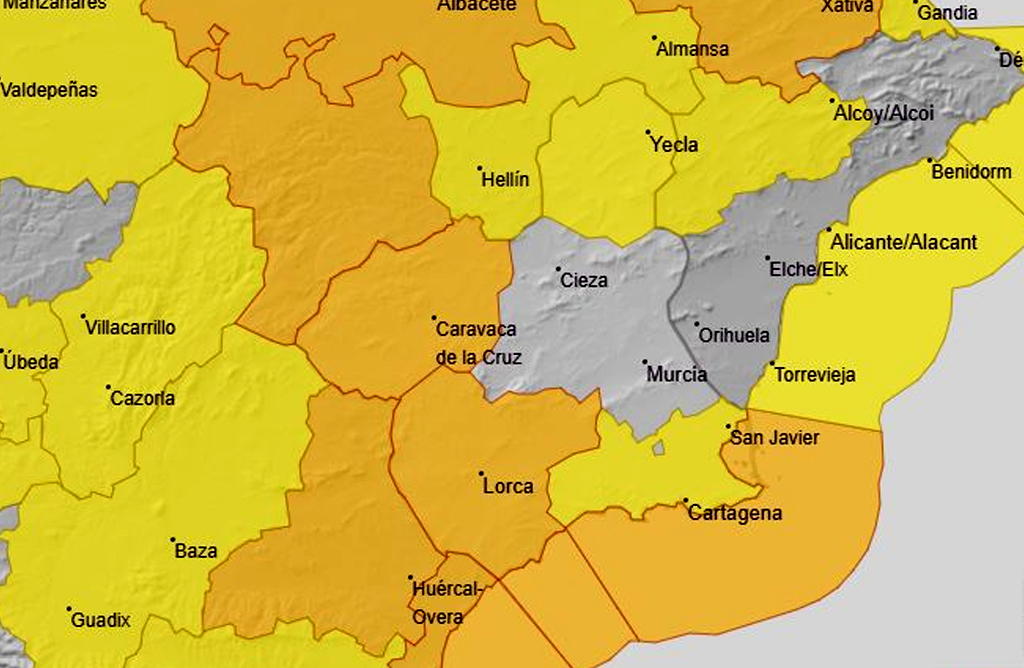 La Regin tiene activos para este lunes dos avisos naranja y otros 3 amarillos por viento y fenmenos costeros